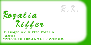 rozalia kiffer business card